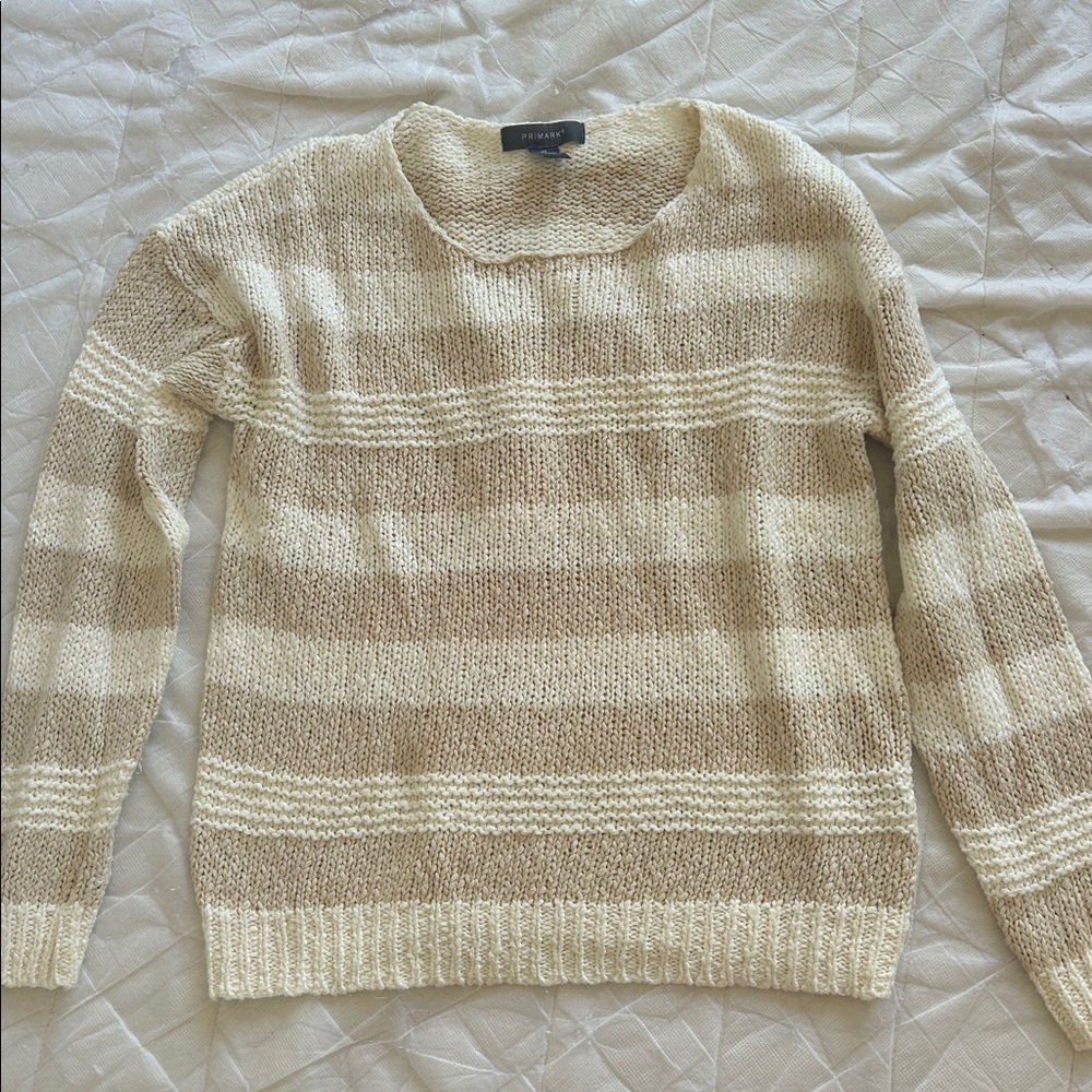 Primark Beige and Cream Knit Sweater
